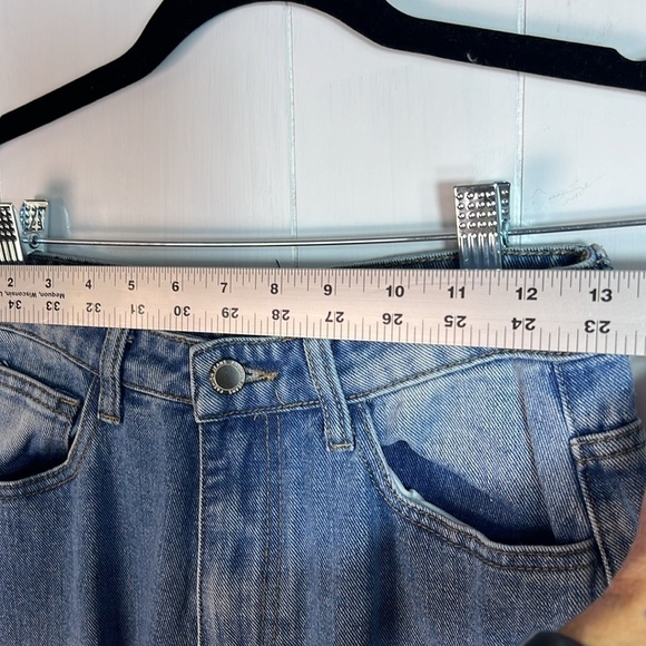 Nasty Gal Jeans high waisted destroyed wide leg women size 0 - Picture 4 of 6